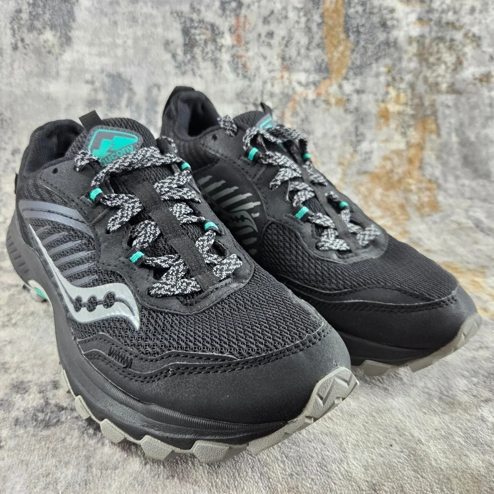 Saucony Excursion TR15 GTX Shoes Womens 9.5 Black Trail Running Outdoor Hiking